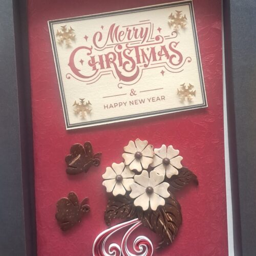 Rustic Brown Elegance – Coconut Shell Greeting Card
