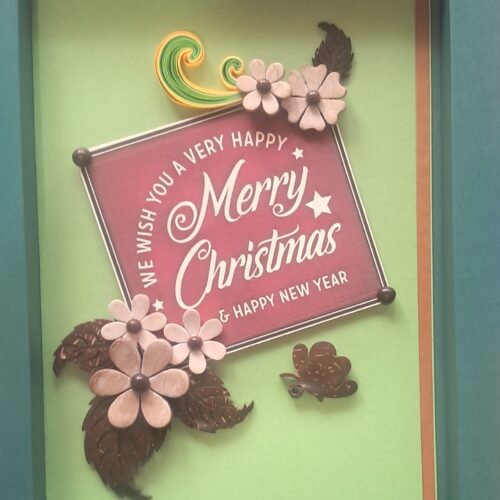 Nature’s Blessing – Handmade Coconut Shell Christmas & New Year Card