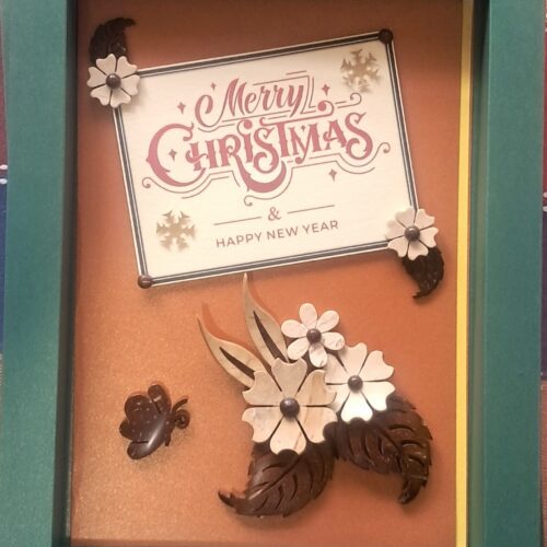 Nature’s Blessing – Handmade Coconut Shell Christmas & New Year Card
