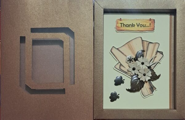 Tropical Bloom – Handmade Coconut Shell Greeting Card